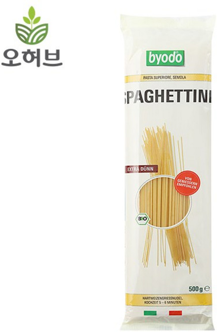 유기농 스파게티니 500g 얇은 파스타 스파게티면 만들기, 500ml, 1개
