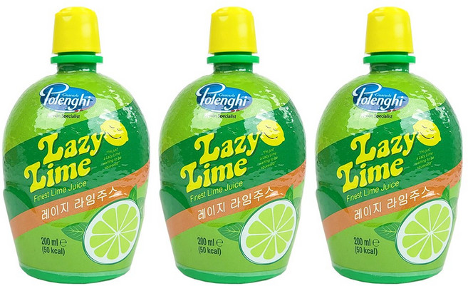 레이지레몬 레이지 라임 주스, 200ml, 3개