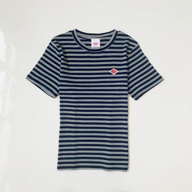 단톤 Danton 여성용 라운드넥 스트라이프 반팔 티셔츠 데일리룩