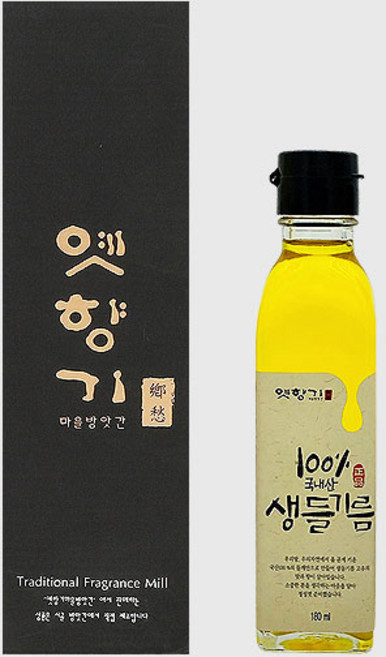 옛향기마을방앗간 생들기름 /국내산/맛있고 고소한 저온압착 전통수제기름, 1개, 180ml