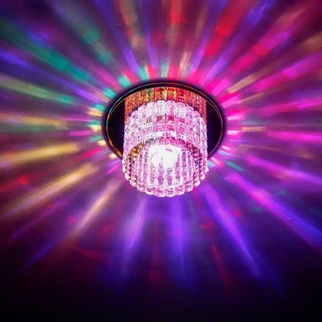 코스토프 업소용 인테리어 노래방 클럽 장식등 크리스탈 스포트라이트 LED 천장 조명, 플라워 튜브 숨김 5W 컬러