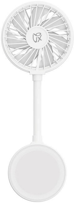 언박싱 휴대용 맥세이프 BLDC 마그네틱 무선 핸즈프리 접이식 거치대형 미니 선풍기, 화이트, AF07