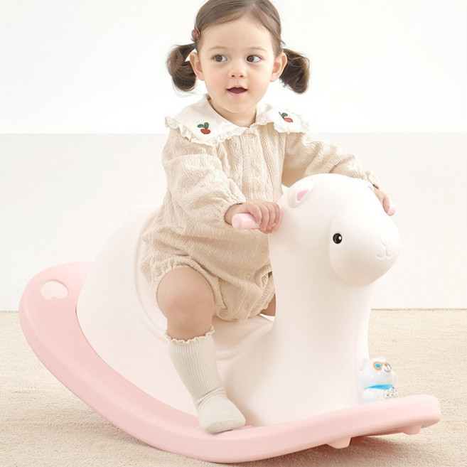 아이팜 흔들말 리틀 라마 핑크 유아 승용완구 장난감, 본품