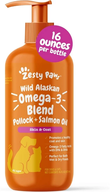 Zesty Paws 제스티퍼스 멍냥이 오메가3 473ml 야생알래스카연어오일, 2개, 오메가 지방산, 60회분 - 쿠팡