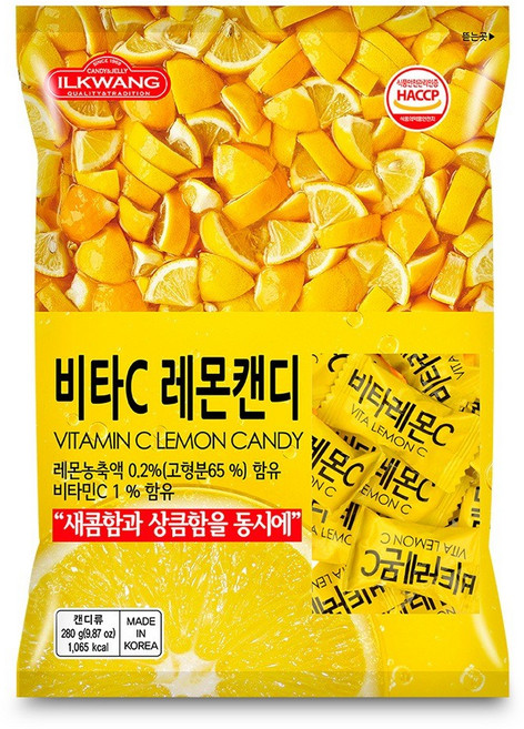 일광제과 비타C레몬맛캔디, 280g, 2개