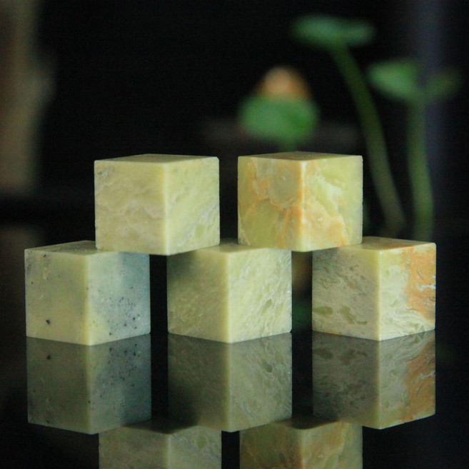 青田石 篆刻印章 初學者姓名刻字章料, 青田石2x2x2CM,2個