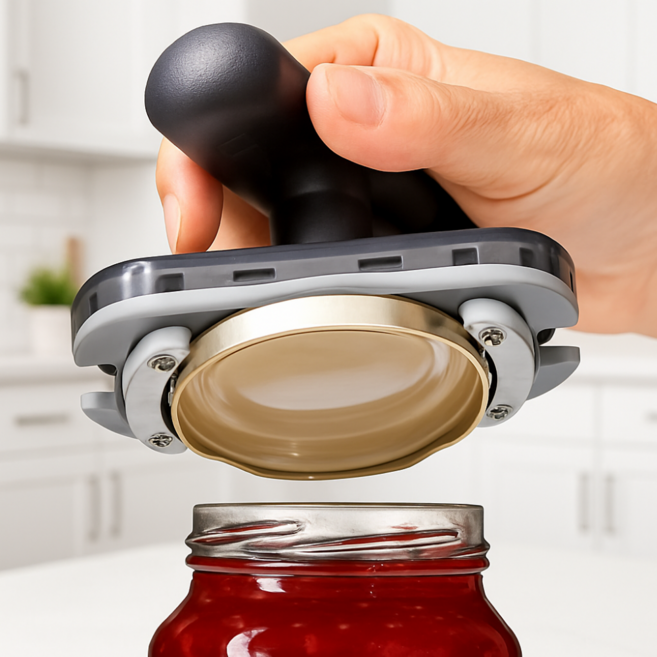 룬버 손쉬운개봉 안정그립 오프너, 1개, 블랙