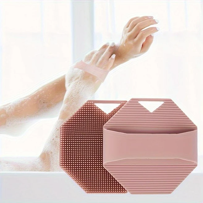 부드러운 실리콘 바디 클렌징 브러시 샤워용 각질 제거 스크러버, 1개, 1개입, 스킨 - 쿠팡