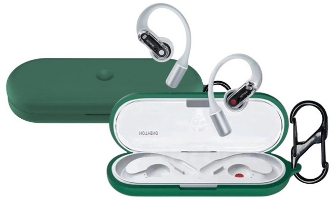 낫싱 이어 오픈 컬러 하우징 슬림핏 일체형 케이스, 다크그린, 1개