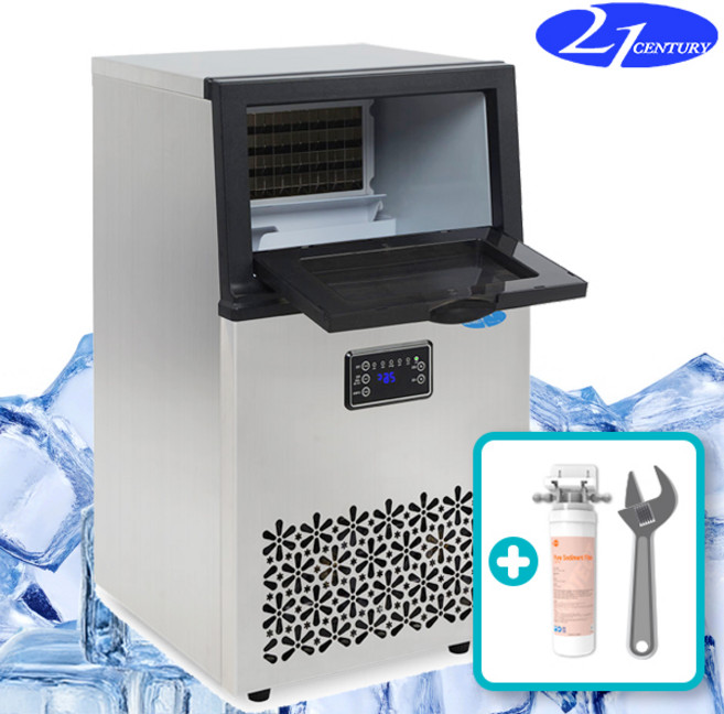 21센추리 업소용제빙기 카페 아이스메이커 대용량 얼음 1일 35Kg 쾌속 냉각 제빙 ICE-35K 필터설치옵션, ICE-35K+필터+설치의뢰 현장결제