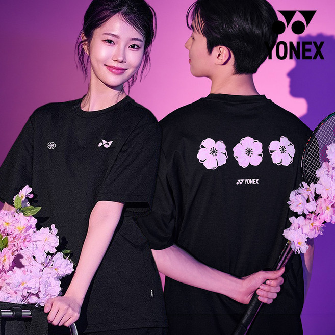 요넥스 티셔츠 262TS005U 2026 벚꽃에디션 남녀공용 오버핏 단체복 배드민턴 상의 오남스포츠