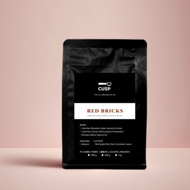 (커스프) 커스프 블렌드 커피원두 200g (레드브릭스), 모카포트(작음)
