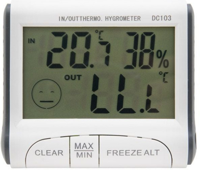 디앤엠 디지털 온도계 습도계 사각 온습도계 시계 LCTB405, 1개
