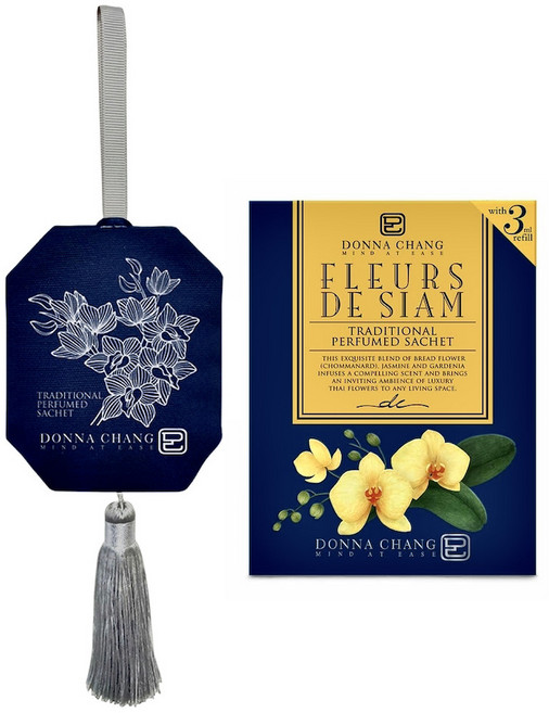 태국 도나창 실내 차량 방향제 60g 명품 샤쉐 향주머니 천연 아로마 에센셜, 플레드 시암, 1개