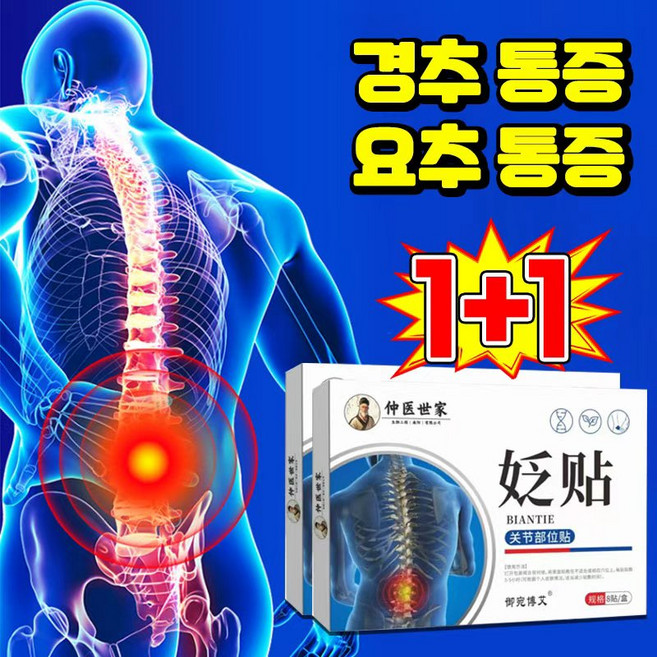 경추 패치 요추 패치 허리 패치 근육 관절 붙이는 패치 건강관리 통증 완화, 2개