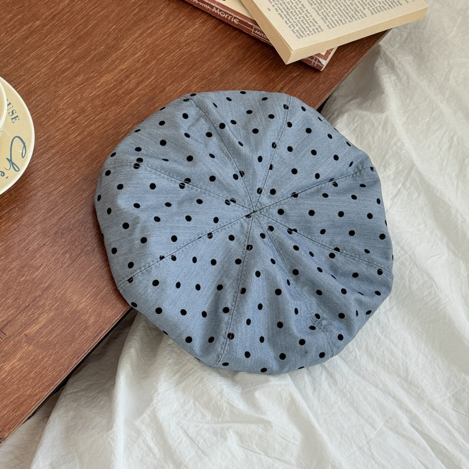 블루씨티 도트 브레드 팔각 빵모자 베레모 모자
