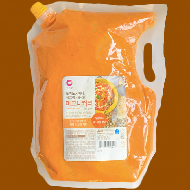 청정원 코코넛&옐로우커리가 들어간 뿌팟퐁커리, 3개, 2kg