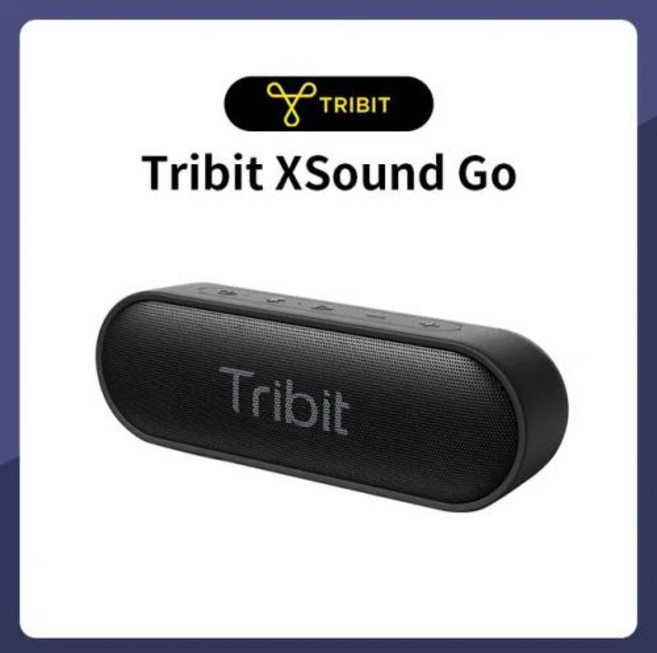 Tribit XSound Go 휴대용 블루투스 스피커 파티 캠핑 스피커용 IPX7 방수 더 나은 베이스 24 시간 재생 C타입 AUX, 1) Black, 없음, 1) Black