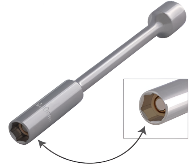 JJ-H 대만산 HEXA 자석 소켓 150L 작동연결대10mm 롱복스알 3/8 마그네틱 복스 육각, 1개