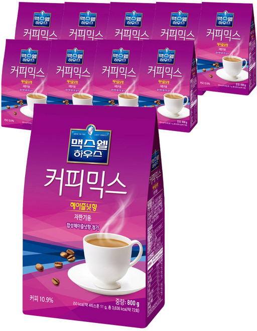 맥스웰 하우스 커피믹스 헤이즐넛향 자판기용, 800g, 1개입, 10개