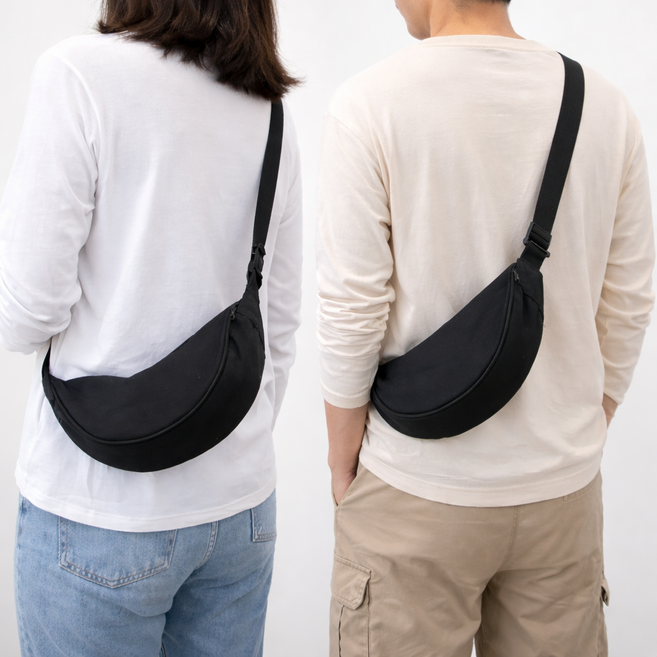 아워딜 남녀공용 데일리 캔버스 숄더백