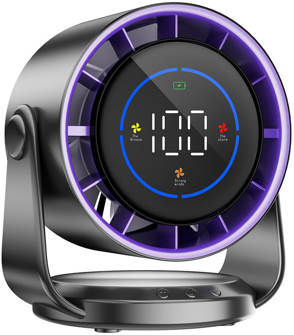 무선 무소음 미니 탁상용 선풍기 강력 바람 서큘레이터 휴대용 팬, 블루