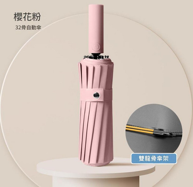 32骨自動折疊防UV雨傘