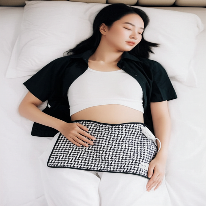 한일의료기 황토 전기 온열 찜질기 패드 찜질팩 원적외선 참숯 맥반석 옥 멀티케어 커버세탁, 레드