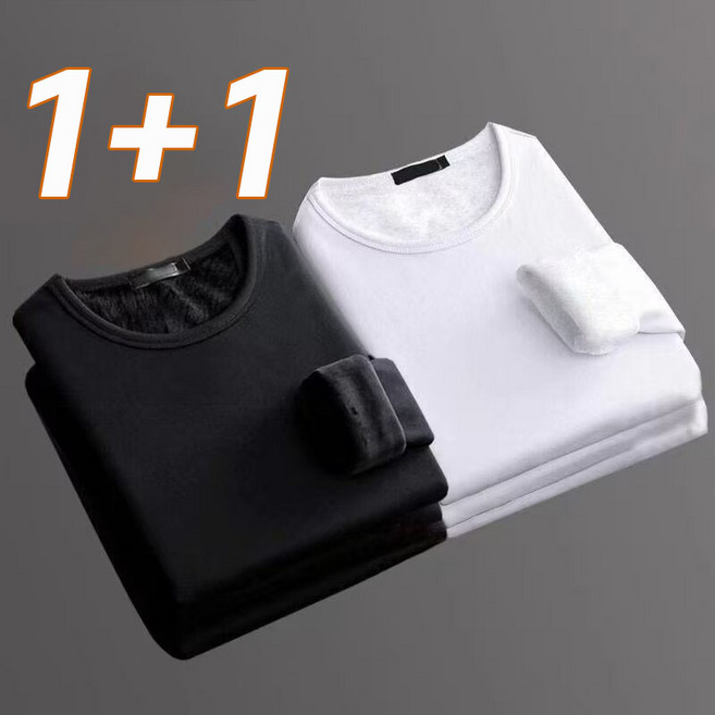 타임퓨어 1+1 남성용 보온내의 상의 세트