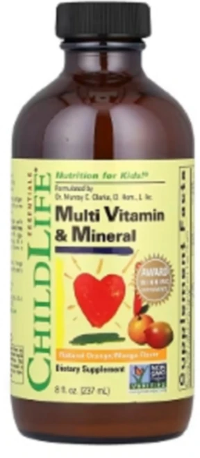 차일드라이프 에센셜 종합비타민과 미네랄 천연 오렌지망고맛 237ml, 1개 - 쿠팡