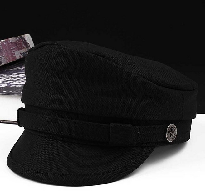 독일군 헬멧 해군 맥아더 장군 캡틴 모자 빈지티모자, 1개, 32. XXXL(61-62cm) 검정색 택 X