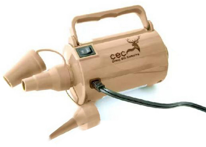 露營中毒本鋪 CEC 12V電動充氣幫浦 快速充氣 充吸兩用 三款吹嘴, 1個, 颶風打氣機【榛果可可】