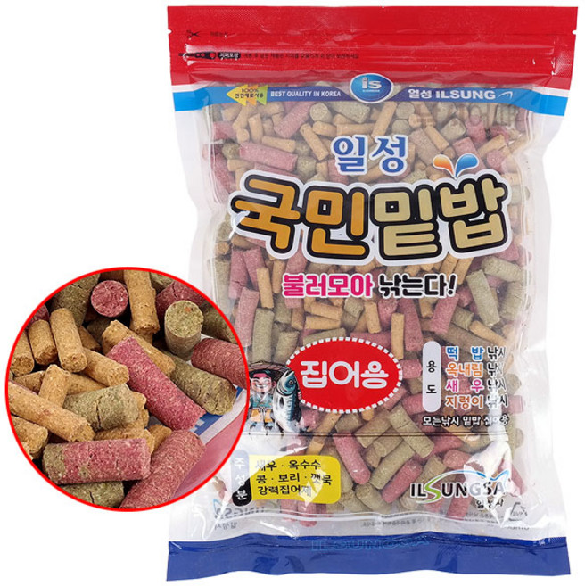 일성사 국민밑밥 집어제 옥수수 새우 콩보리밑밥 붕어 쪼레기, 850g, 1개