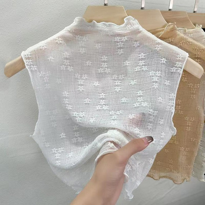 JoYouth 가짜 페이크 레이스 하이 티 폴라 공갈 이너 칼라 1. 화이트 S 90파운드 이내