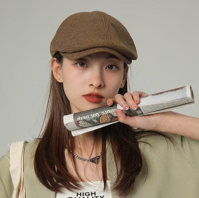아르테리에 여자 헌팅캡 순면 사계절 바리스타모자
