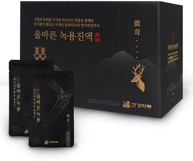 건강마루 온가족 러시아 녹용진액 1박스 30개입, 95ml, 30개