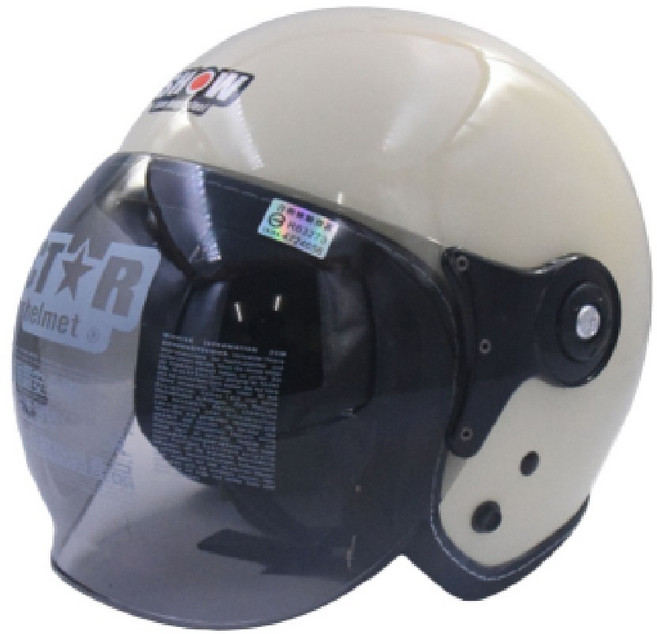 SHOW 復古造型機車安全帽, 牛奶白