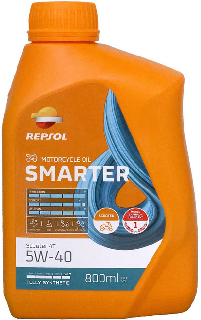 REPSOL SMARTER Scooter 4T 5W-40 機油 全合成, 1個