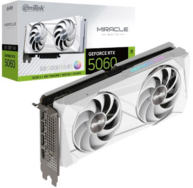 [emTek] 지포스 RTX 5060 MIRACLE WHITE D7 8GB