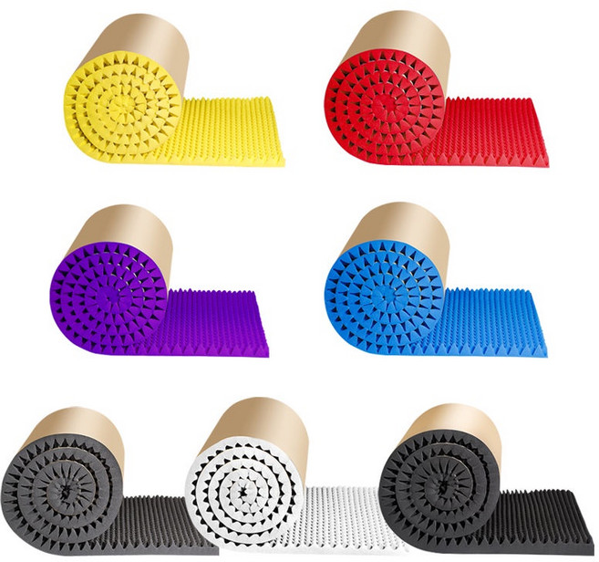 阻燃自粘隔音棉 墻體KTV臥室錄音棚消音吸音棉 防噪音高密度材料, 灰色,5CM橡塑1平米, 1個