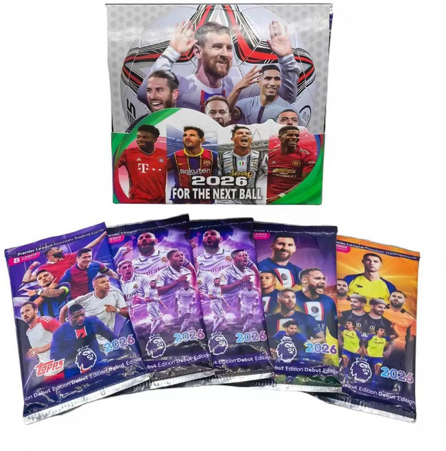 2026 FIFA 월드컵 축구 스타 카드 360장 랜덤 박스 미국 캐나다 멕시코 월드컵 선수 카드 컬렉션 어린이 축구팬 선물용 수집 카드 세트, 1박스, 2026 월드컵 360장 스타 선수 카드