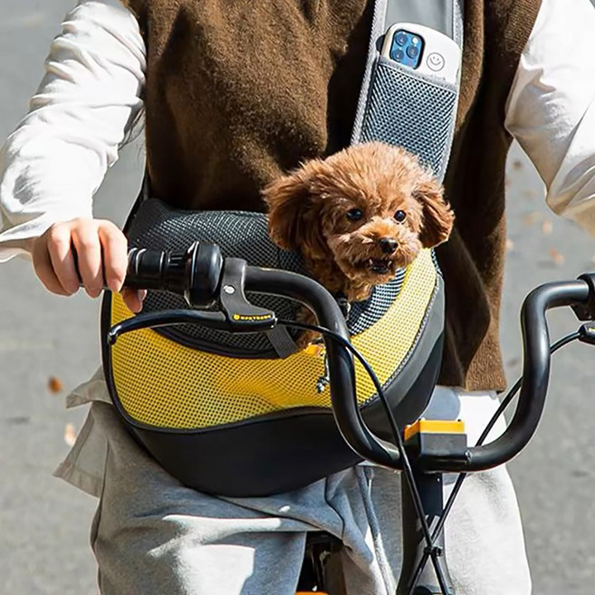 반려동물 통기성 좋은 3D 메시 슬링백 포대기 코지포켓 이중잠금, 1개, 레드