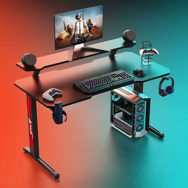 아우스 위너렉스 T시리즈 올인원 카본 컴퓨터책상 게이밍책상 선반형책상 카본 북선반책상 게임용책상 800 1000 1200 1400 1600, 선반(기본형) 160cm