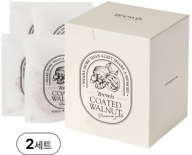 티위즈 저당 호두정과 선물세트 견과류 호두강정 어른간식선물, 2박스, 100g