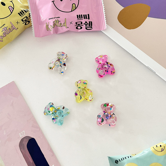 카니발 글리터베어 냉장고 자석 5P세트