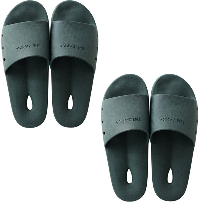 더자카 모던 호텔식 기능성 욕실화 2종 세트, 딥그린, 1세트