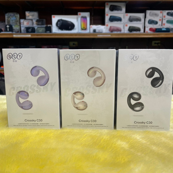 QCY Crossky C30 開放式真無線藍牙耳夾 耳掛式 頸掛式 耳機, 奶油白