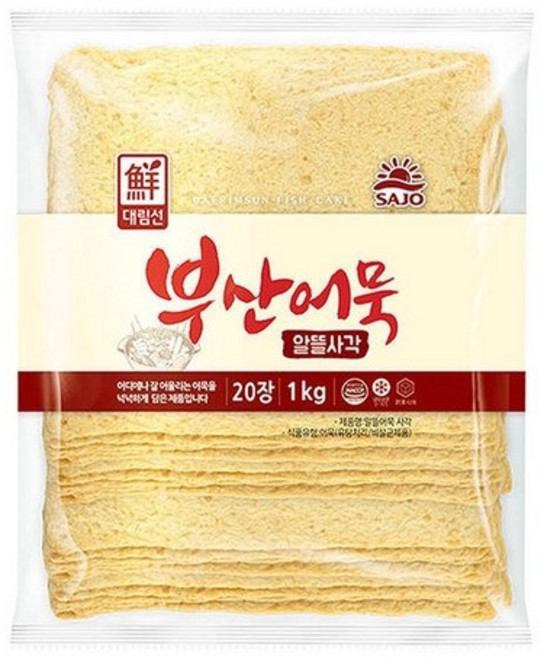 [대림냉장] 알뜰어묵사각 1 000g x4개 /냉장어묵, 4개, 1kg