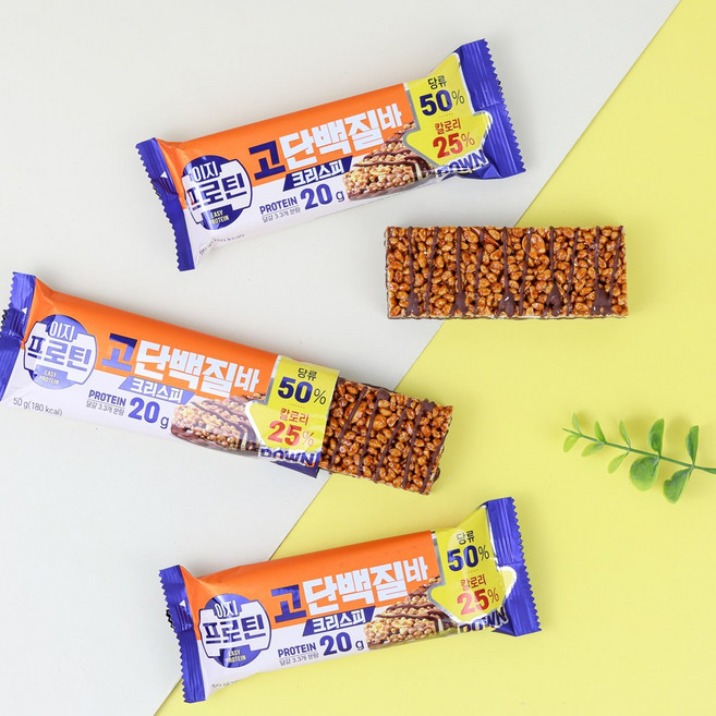 롯데웰푸드 이지프로틴 고단백질바 크리스피, 50g, 1개