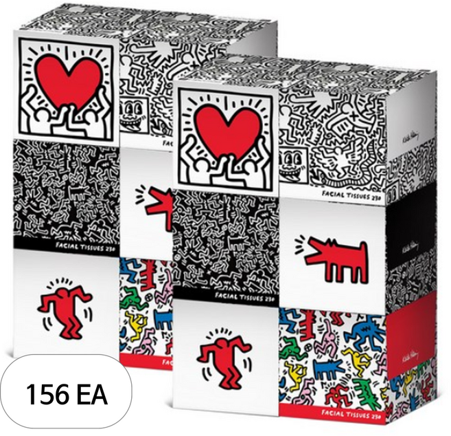 한예지 키스해링 오리지널 미용티슈 2겹, 230매, 156개